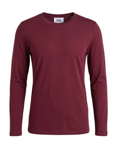 Alpha Studio Woman T-shirt Garnet Size 4 Viscose, Elastane In Red