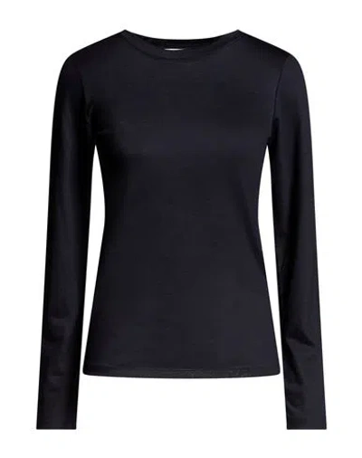 Alpha Studio Woman T-shirt Midnight Blue Size 10 Wool