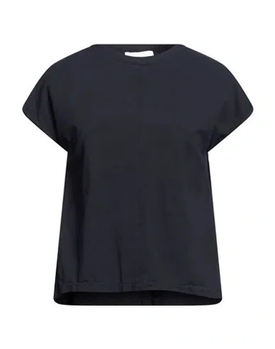 Alpha Studio Woman T-shirt Midnight Blue Size 2 Cotton, Elastane