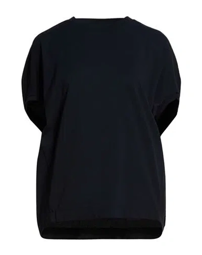 Alpha Studio Woman T-shirt Midnight Blue Size 2 Cotton, Elastane