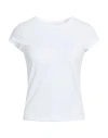 Alpha Studio Woman T-shirt White Size 10 Cotton, Elastane