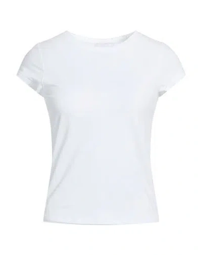 Alpha Studio Woman T-shirt White Size 10 Cotton, Elastane