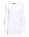 Alpha Studio Woman T-shirt White Size 8 Viscose, Elastane