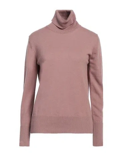 Alpha Studio Woman Turtleneck Antique Rose Size 12 Wool, Cashmere In Purple