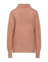 Alpha Studio Woman Turtleneck Apricot Size 6 Polyamide, Mohair Wool, Wool In Orange