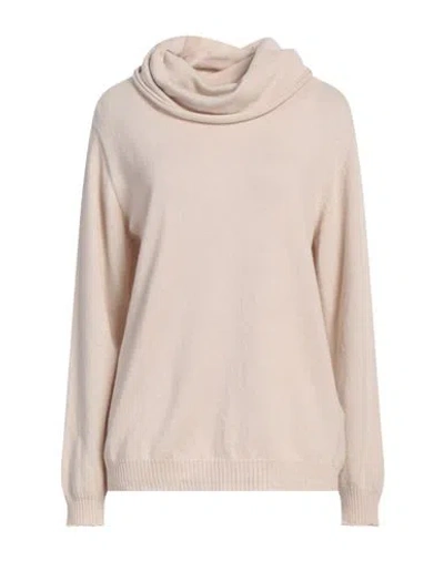 Alpha Studio Woman Turtleneck Beige Size 8 Recycled Wool, Ecovero Viscose, Polyamide, Recycled Cashm