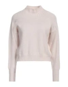Alpha Studio Woman Turtleneck Beige Size 8 Virgin Wool
