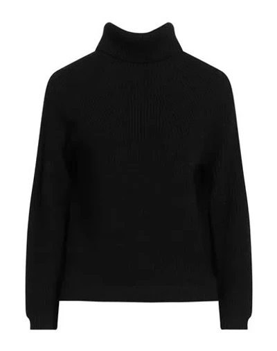 Alpha Studio Woman Turtleneck Black Size 10 Merino Wool