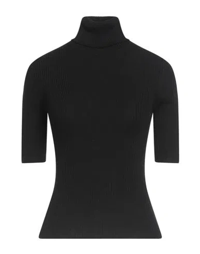 Alpha Studio Woman Turtleneck Black Size 10 Merino Wool