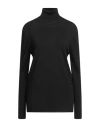 Alpha Studio Woman Turtleneck Black Size 10 Merino Wool