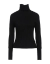 Alpha Studio Woman Turtleneck Black Size 10 Viscose, Polyester, Polyamide