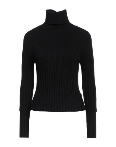 Alpha Studio Woman Turtleneck Black Size 10 Viscose, Polyester, Polyamide