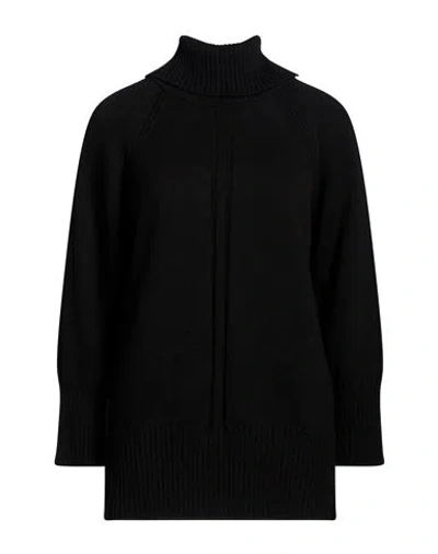 Alpha Studio Woman Turtleneck Black Size 10 Wool