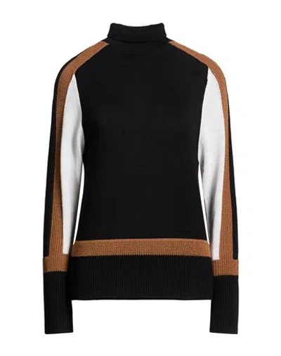 Alpha Studio Woman Turtleneck Black Size 10 Wool