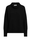 Alpha Studio Woman Turtleneck Black Size 10 Wool, Viscose, Polyamide, Cashmere