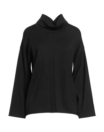 Alpha Studio Woman Turtleneck Black Size 12 Merino Wool