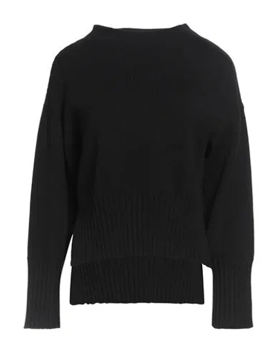 Alpha Studio Woman Turtleneck Black Size 12 Merino Wool