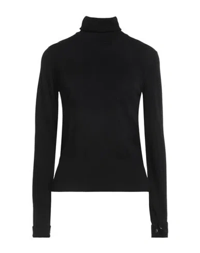 Alpha Studio Woman Turtleneck Black Size 12 Merino Wool