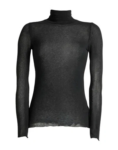 Alpha Studio Woman Turtleneck Black Size 12 Viscose, Polyamide, Cashmere, Elastane