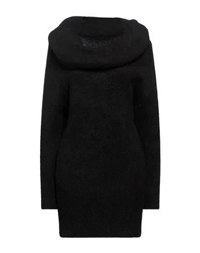 Alpha Studio Woman Turtleneck Black Size 4 Alpaca Wool, Recycled Polyamide, Polyamide In Multi
