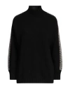 Alpha Studio Woman Turtleneck Black Size 8 Recycled Wool, Viscose, Polyamide, Recycled Cashmere