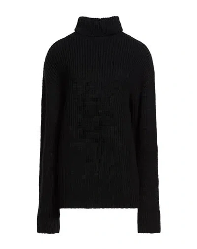 Alpha Studio Woman Turtleneck Black Size 6 Merino Wool
