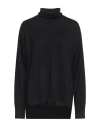 Alpha Studio Woman Turtleneck Black Size 6 Merino Wool In Black