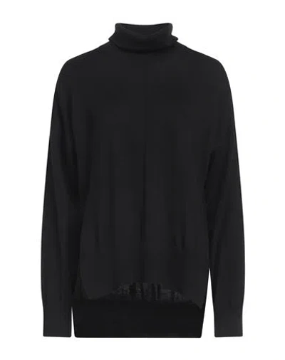 Alpha Studio Woman Turtleneck Black Size 6 Merino Wool