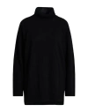 Alpha Studio Woman Turtleneck Black Size 6 Recycled Wool, Viscose, Polyamide, Recycled Cashmere In Black
