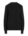 Alpha Studio Woman Turtleneck Black Size 6 Wool, Polypropylene In Black