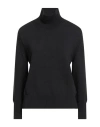 Alpha Studio Woman Turtleneck Black Size 8 Cotton, Polyamide
