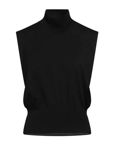 Alpha Studio Woman Turtleneck Black Size 8 Merino Wool