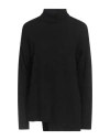 Alpha Studio Woman Turtleneck Black Size 8 Wool, Viscose, Polyamide, Cashmere