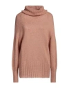 Alpha Studio Woman Turtleneck Blush Size 8 Polyamide, Mohair Wool, Wool In Pink