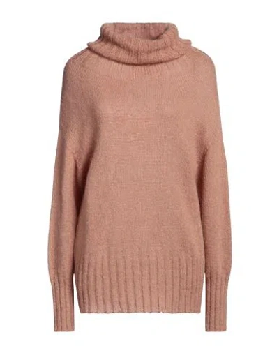 Alpha Studio Woman Turtleneck Blush Size 8 Polyamide, Mohair Wool, Wool In Pink