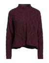 Alpha Studio Woman Turtleneck Burgundy Size 10 Wool, Alpaca Wool, Polyamide In Red
