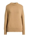 Alpha Studio Woman Turtleneck Camel Size 8 Cotton, Polyamide In Brown