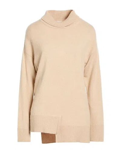 Alpha Studio Woman Turtleneck Cream Size 10 Wool, Viscose, Polyamide, Cashmere In Brown