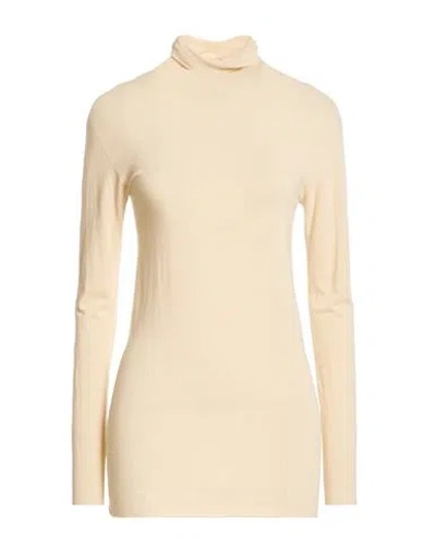 Alpha Studio Woman Turtleneck Cream Size 6 Viscose, Elastane In Brown