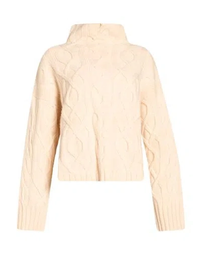 Alpha Studio Woman Turtleneck Cream Size 8 Wool, Viscose, Polyamide, Cashmere In Neutral