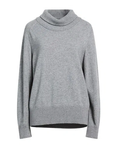 Alpha Studio Woman Turtleneck Grey Size 10 Wool, Viscose, Polyamide, Cashmere In Gray