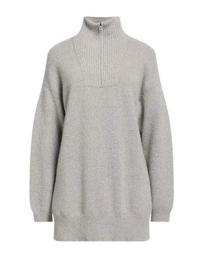 Alpha Studio Woman Turtleneck Grey Size 12 Alpaca Wool, Polyamide, Cotton, Modal, Elastane In Gray