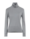 Alpha Studio Woman Turtleneck Grey Size 12 Wool
