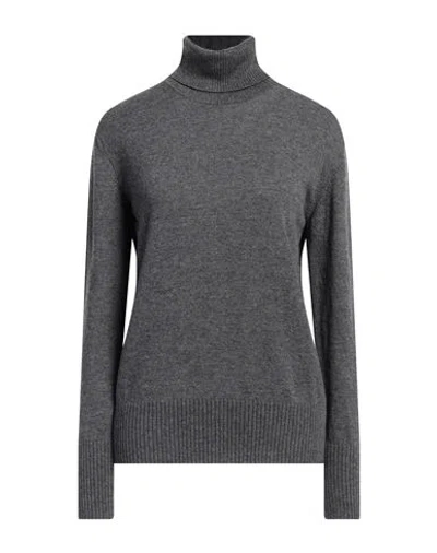 Alpha Studio Woman Turtleneck Grey Size 12 Wool, Cashmere