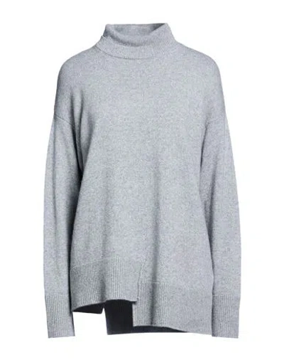 Alpha Studio Woman Turtleneck Grey Size 12 Wool, Viscose, Polyamide, Cashmere In Gray