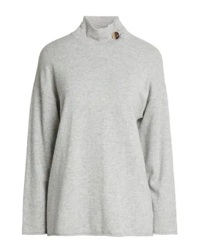 Alpha Studio Woman Turtleneck Grey Size 6 Cashmere In Gray