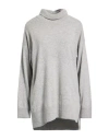 Alpha Studio Woman Turtleneck Grey Size 6 Recycled Wool, Viscose, Recycled Polyacrylic, Recycled Cas In Gray