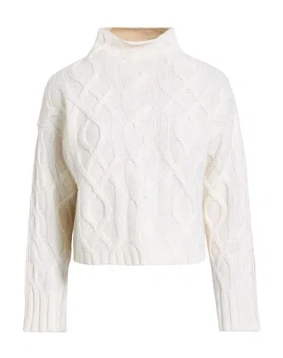Alpha Studio Woman Turtleneck Ivory Size 10 Wool, Viscose, Polyamide, Cashmere In Multi