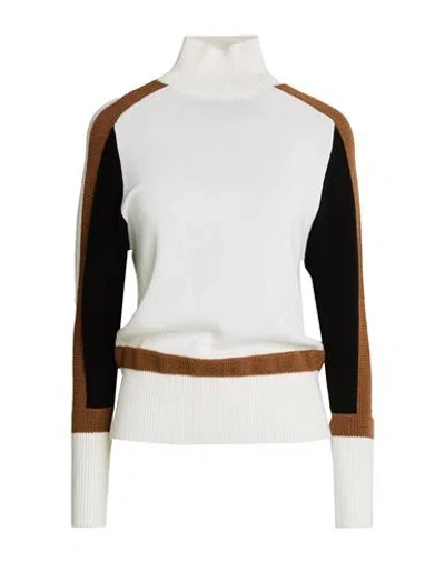 Alpha Studio Woman Turtleneck Ivory Size 8 Wool In White