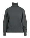 Alpha Studio Woman Turtleneck Lead Size 6 Wool, Polypropylene In Gray